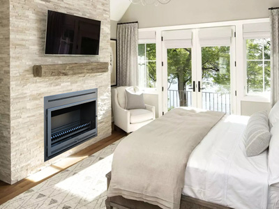 1050mm Contemporary Built-in Fireplace installed